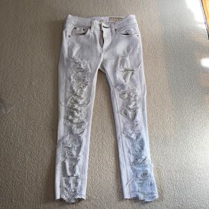 White Distressed Rag and Bone Skinny Jeans